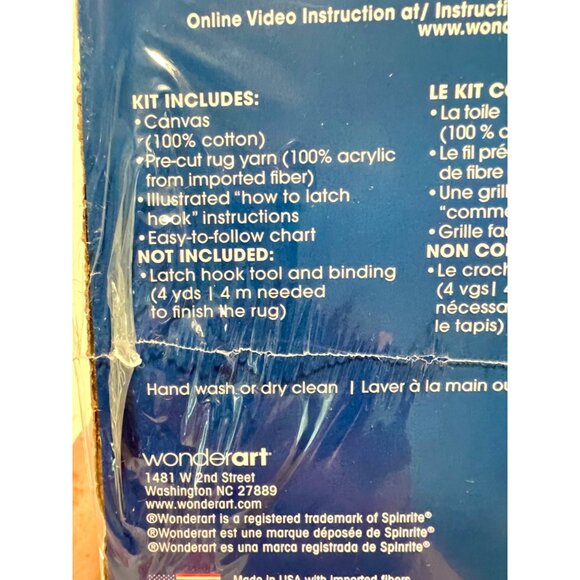 Wonderart Prize Kitty Cat Latch Hook Rug Kit 15"x20" With Tool 426145 - Picture 5 of 6